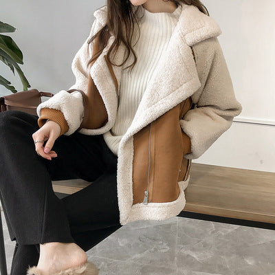 Veste Courte en Daim pour Femmes