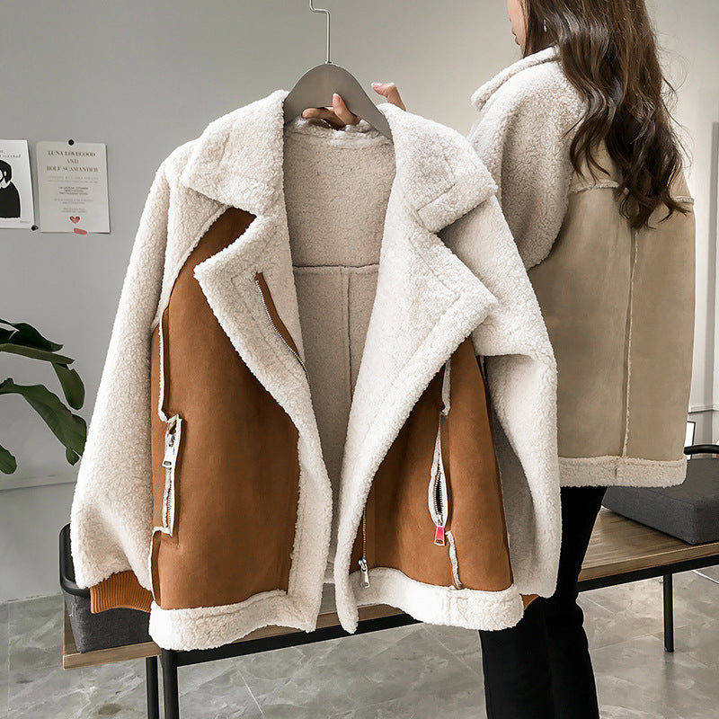 Veste Courte en Daim pour Femmes
