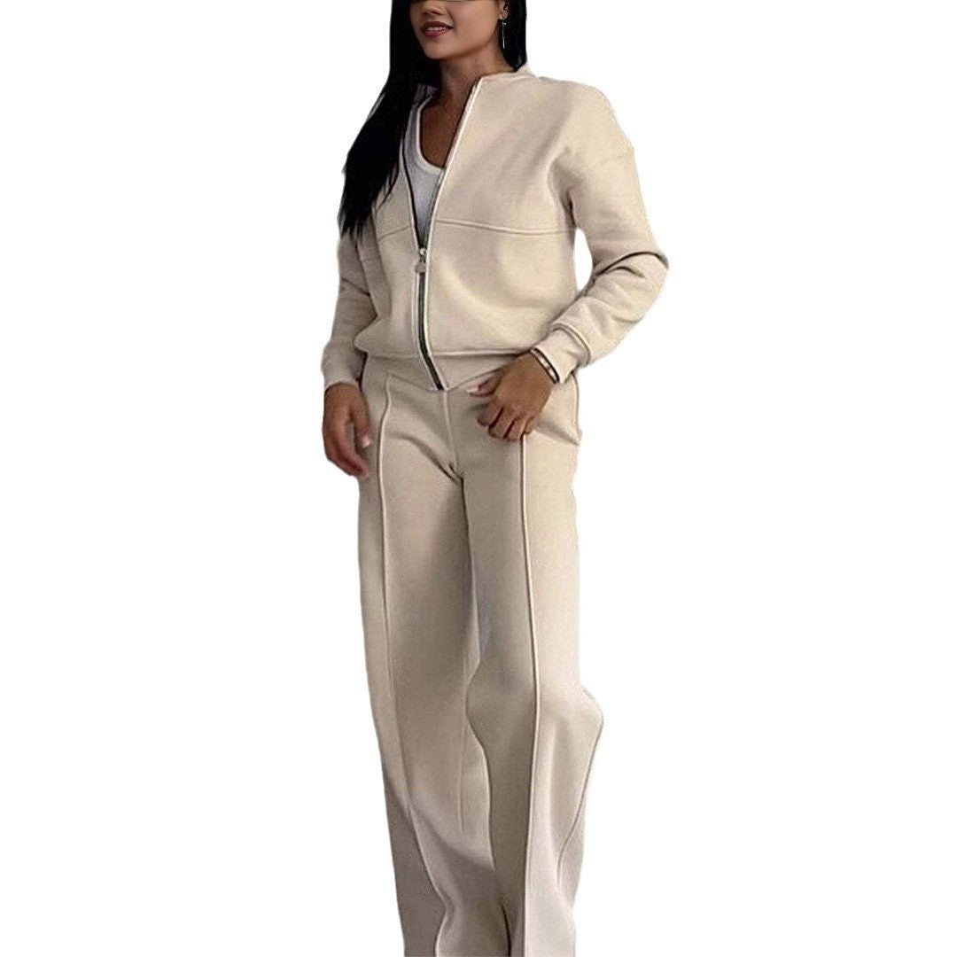 Ensemble Sport Chic – Veste Zippée & Pantalon Large