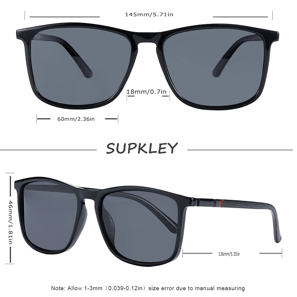 SUPKLEY UV400 Polarized Sunscreen Sunglasses for Men