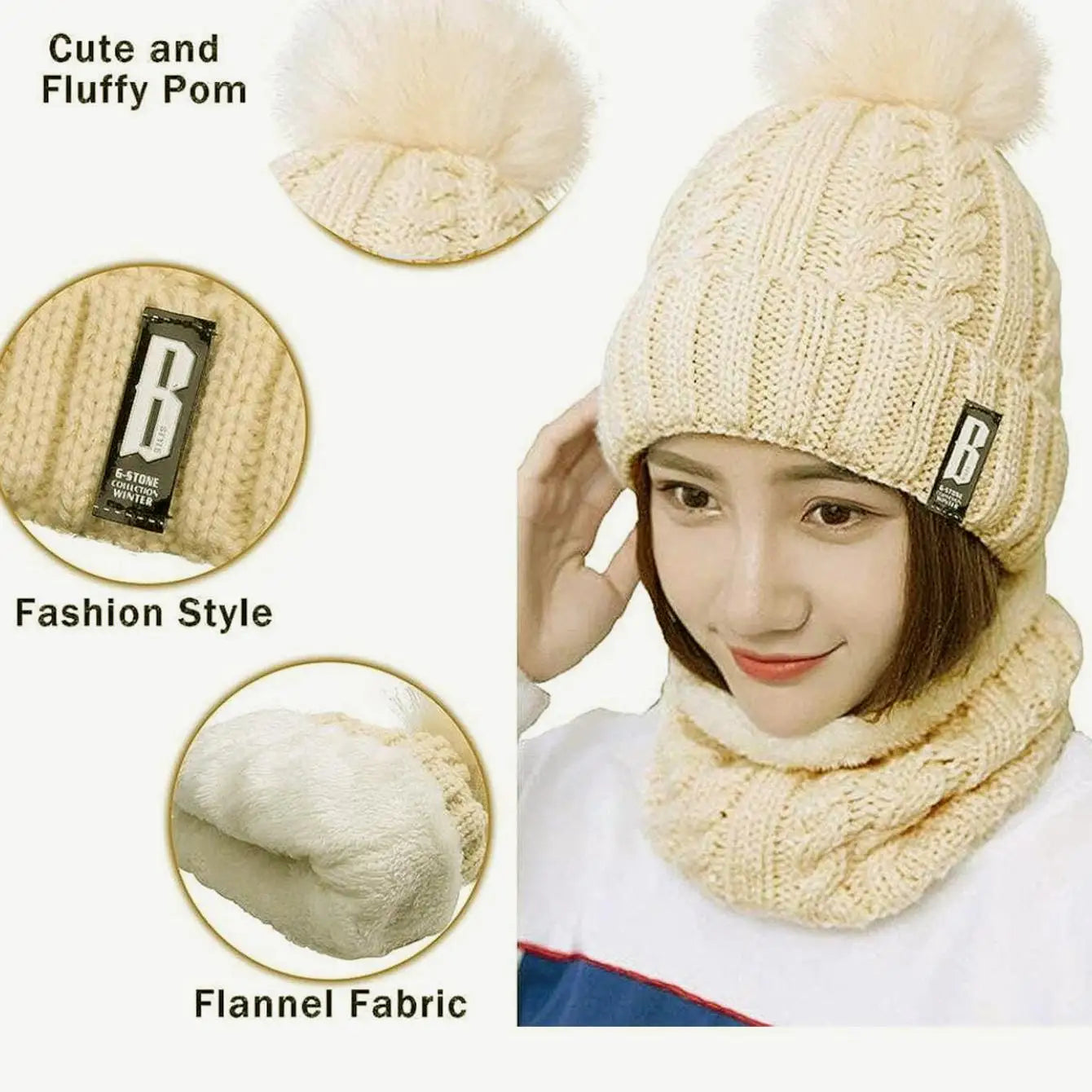 Ensemble Écharpe, Chapeau & Gants pour Femme - Élégance et Confort