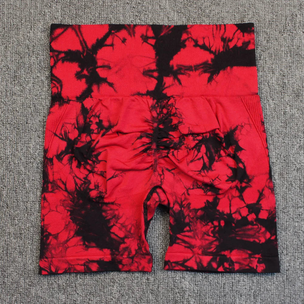 Short Sportif Taille Haute Tie-Dye