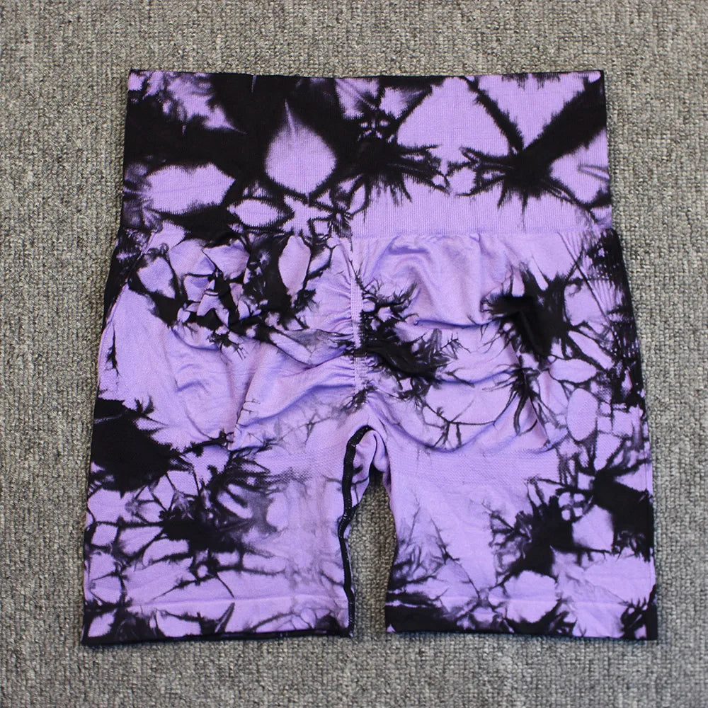 Short Sportif Taille Haute Tie-Dye