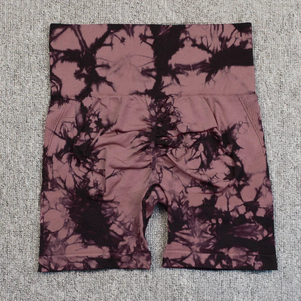 Short Sportif Taille Haute Tie-Dye