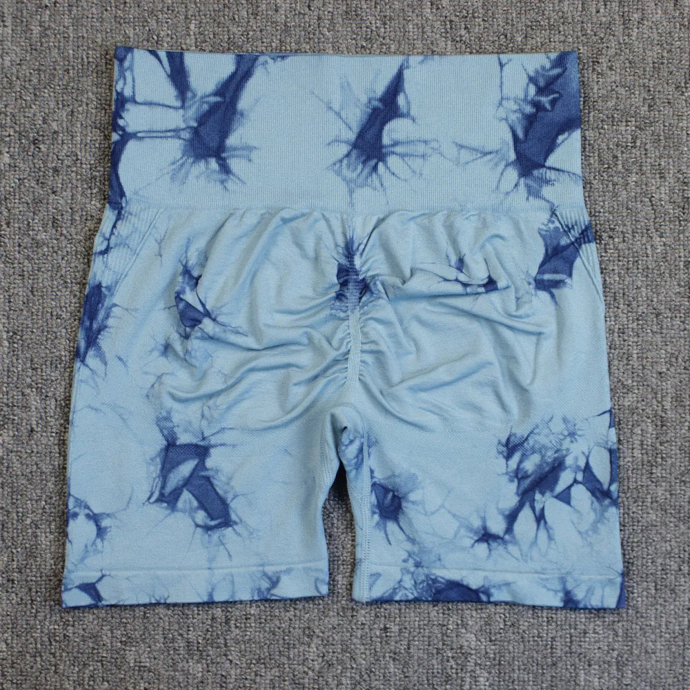 Short Sportif Taille Haute Tie-Dye