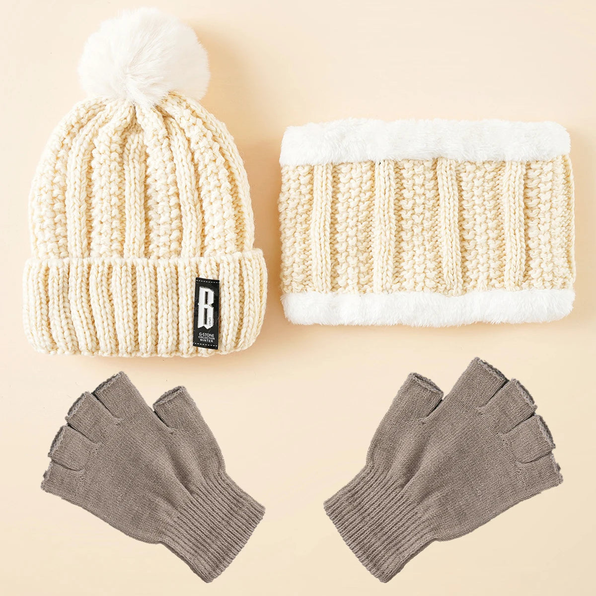 Ensemble Écharpe, Chapeau & Gants pour Femme - Élégance et Confort
