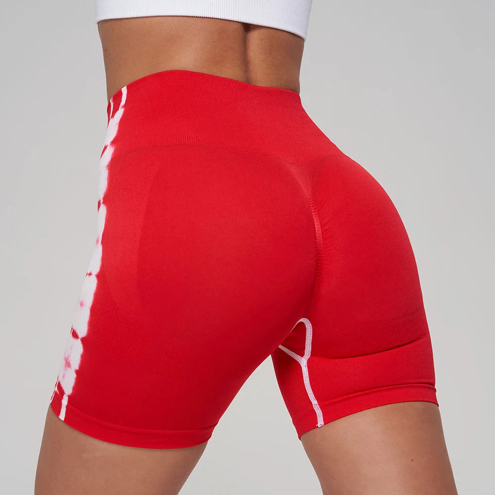 Short Sportif Taille Haute Tie-Dye