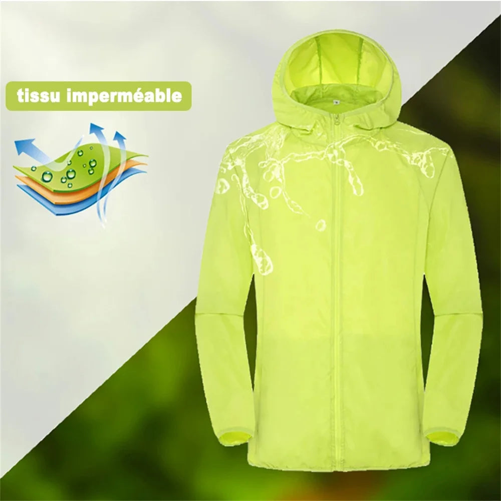 Veste de pluie de Camping pour hommes et femmes, imperméable,