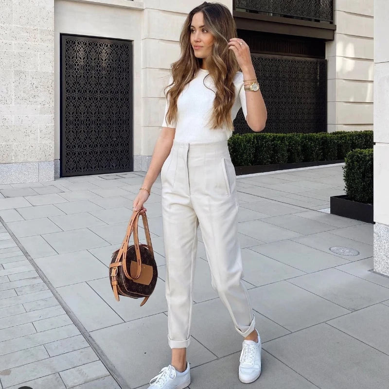 Pantalon Skinny Taille Haute