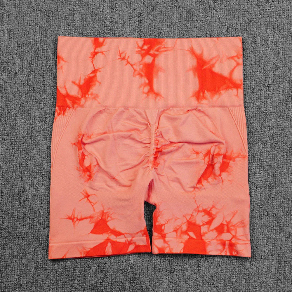 Short Sportif Taille Haute Tie-Dye