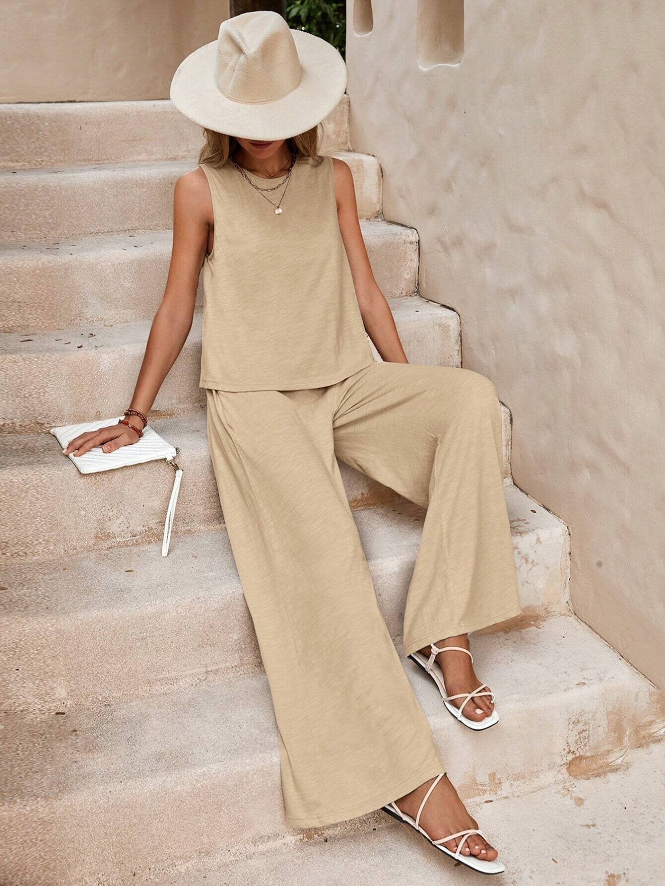 Ensemble Pantalon Large & Haut Ample