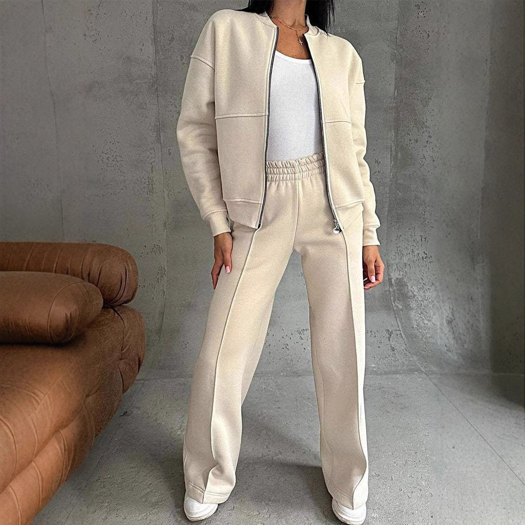 Ensemble Sport Chic – Veste Zippée & Pantalon Large