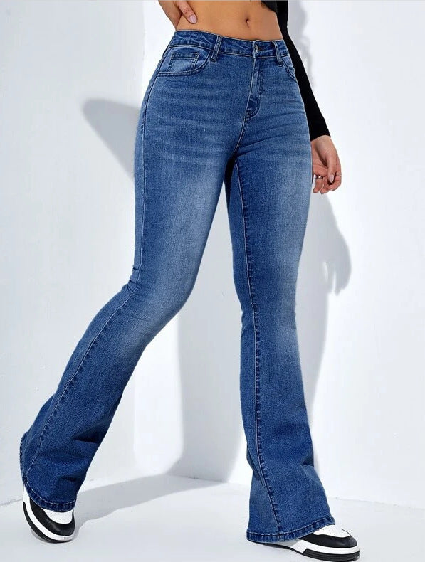 Women's Slim-fit Jeans Pants With Flared Design