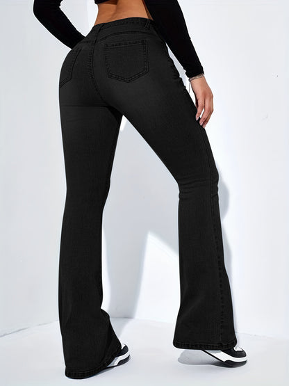 Women's Slim-fit Jeans Pants With Flared Design