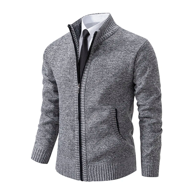 Men's Casual Fleece Sweater Coat