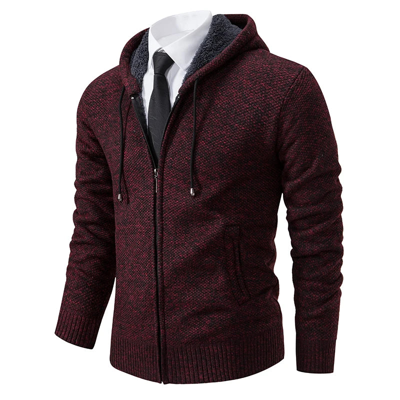 Men's Casual Fleece Sweater Coat