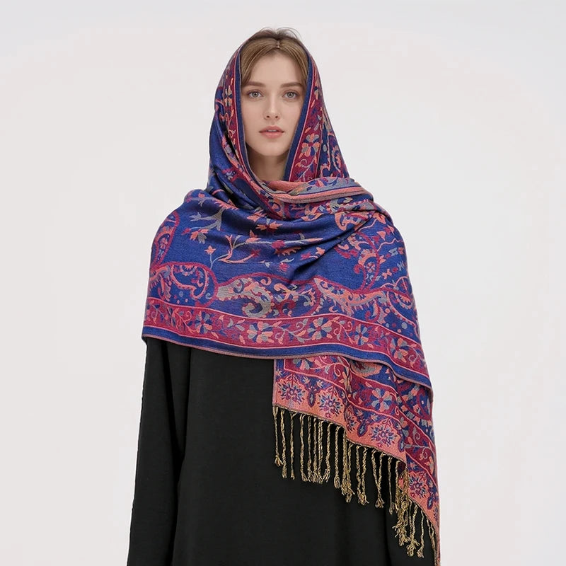 Embroidered Voile Scarf Hijab