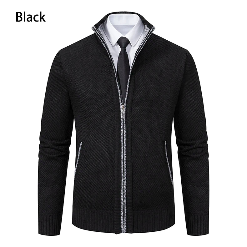 Men's Casual Fleece Sweater Coat