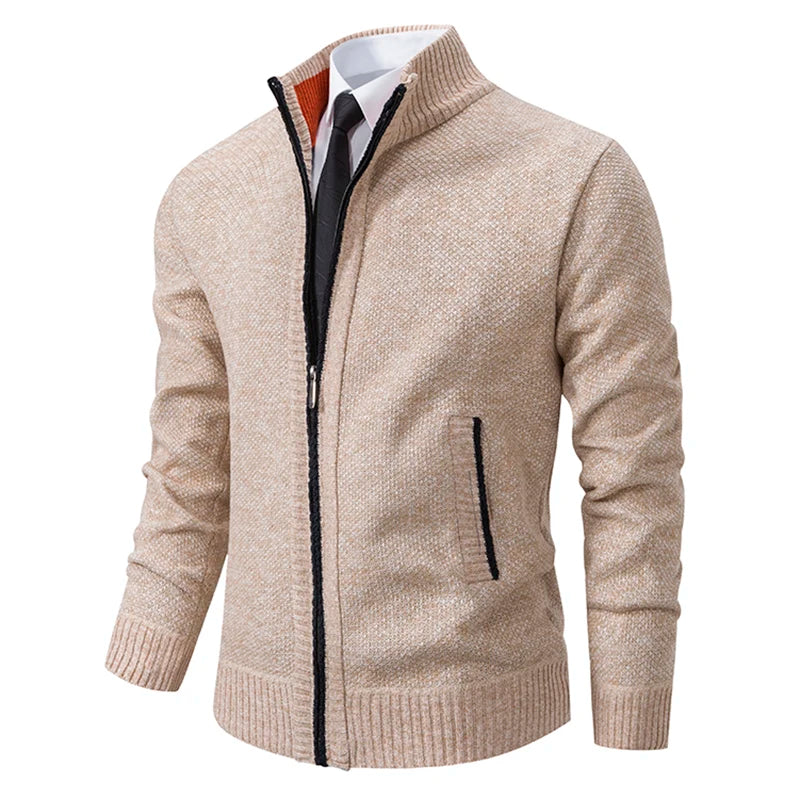 Men's Casual Fleece Sweater Coat