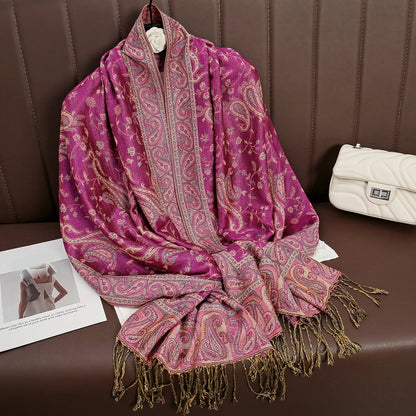 Embroidered Voile Scarf Hijab