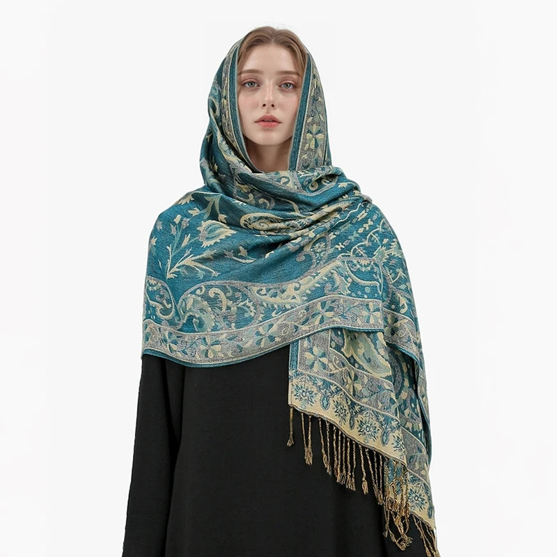 Embroidered Voile Scarf Hijab