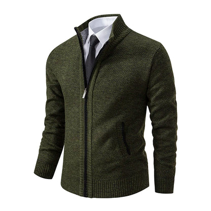 Men's Casual Fleece Sweater Coat