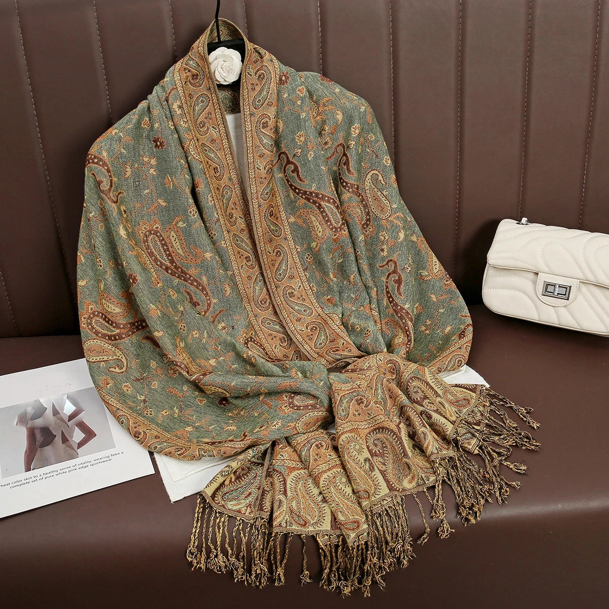 Embroidered Voile Scarf Hijab