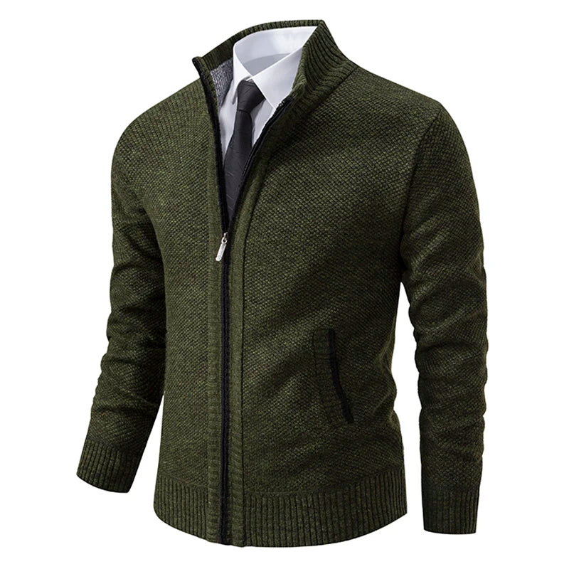 Men's Casual Fleece Sweater Coat