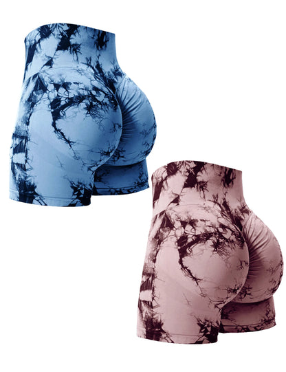 Short Tie-Dye Taille Haute Casual- 2 pièces