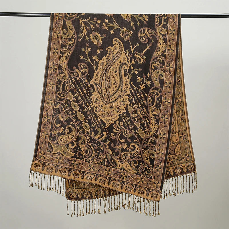 Embroidered Voile Scarf Hijab