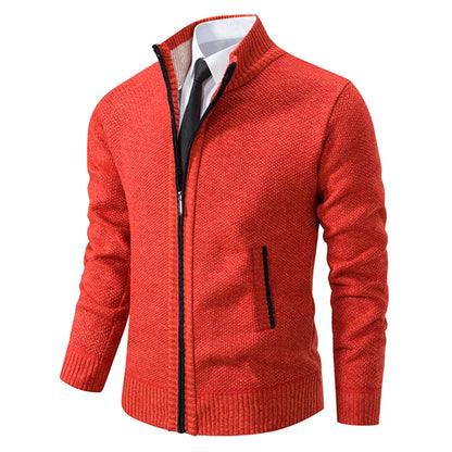 Men's Casual Fleece Sweater Coat