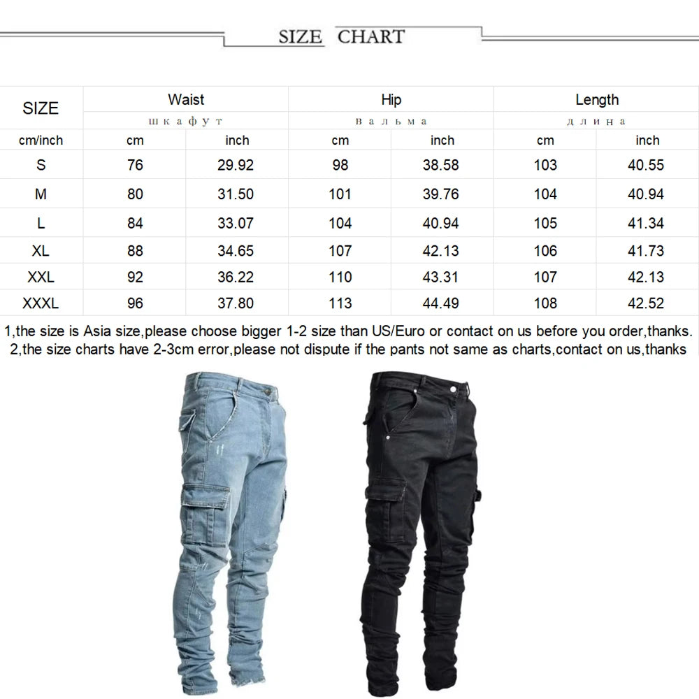 Men's High Street Slim Cargo Jeans