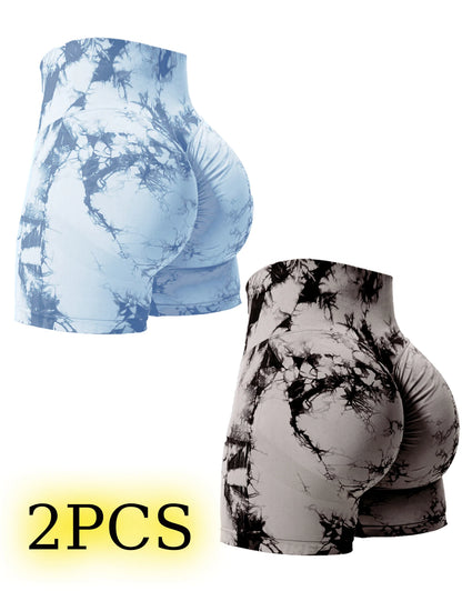 Short Tie-Dye Taille Haute Casual- 2 pièces