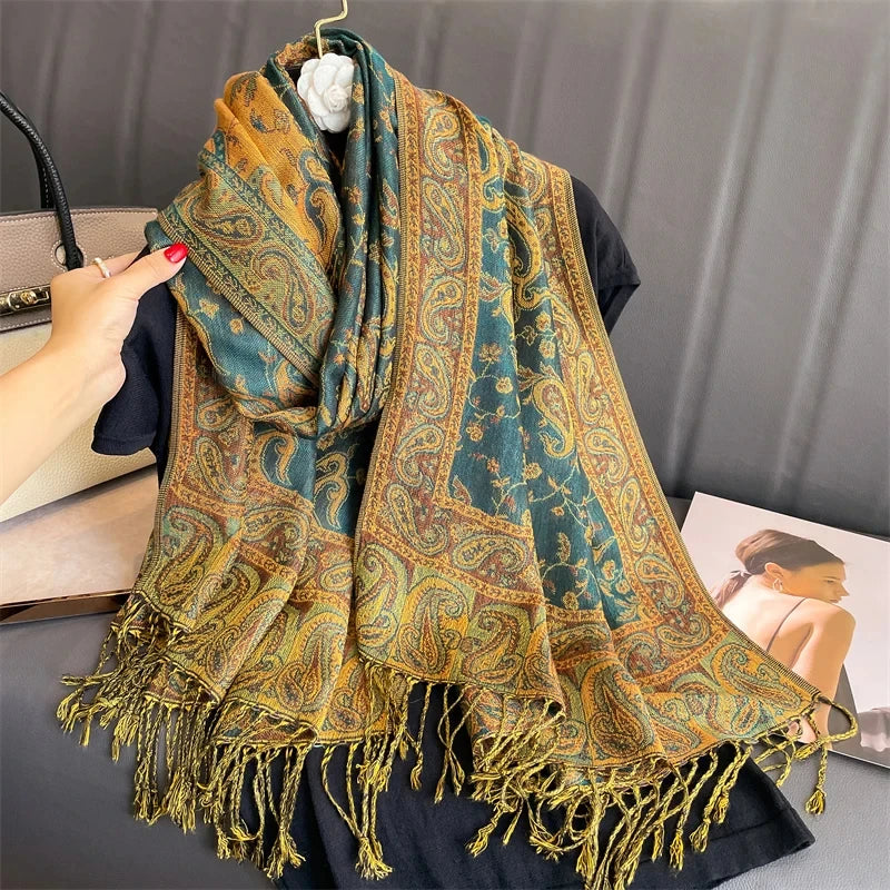 Embroidered Voile Scarf Hijab