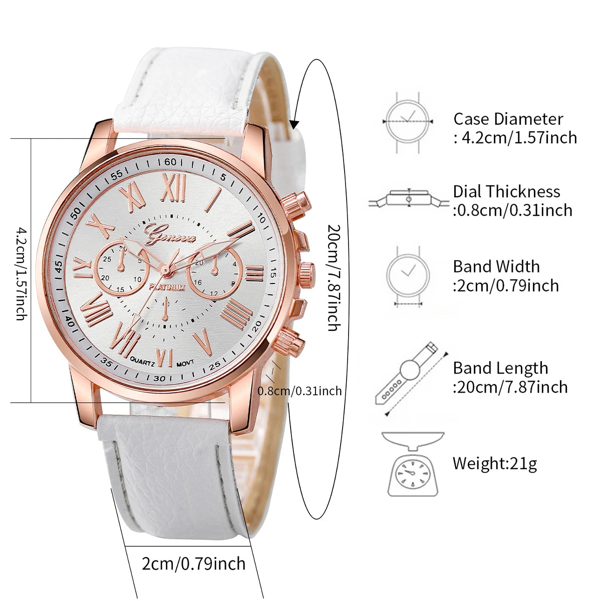 Montre Quartz Élégance avec Accessoires