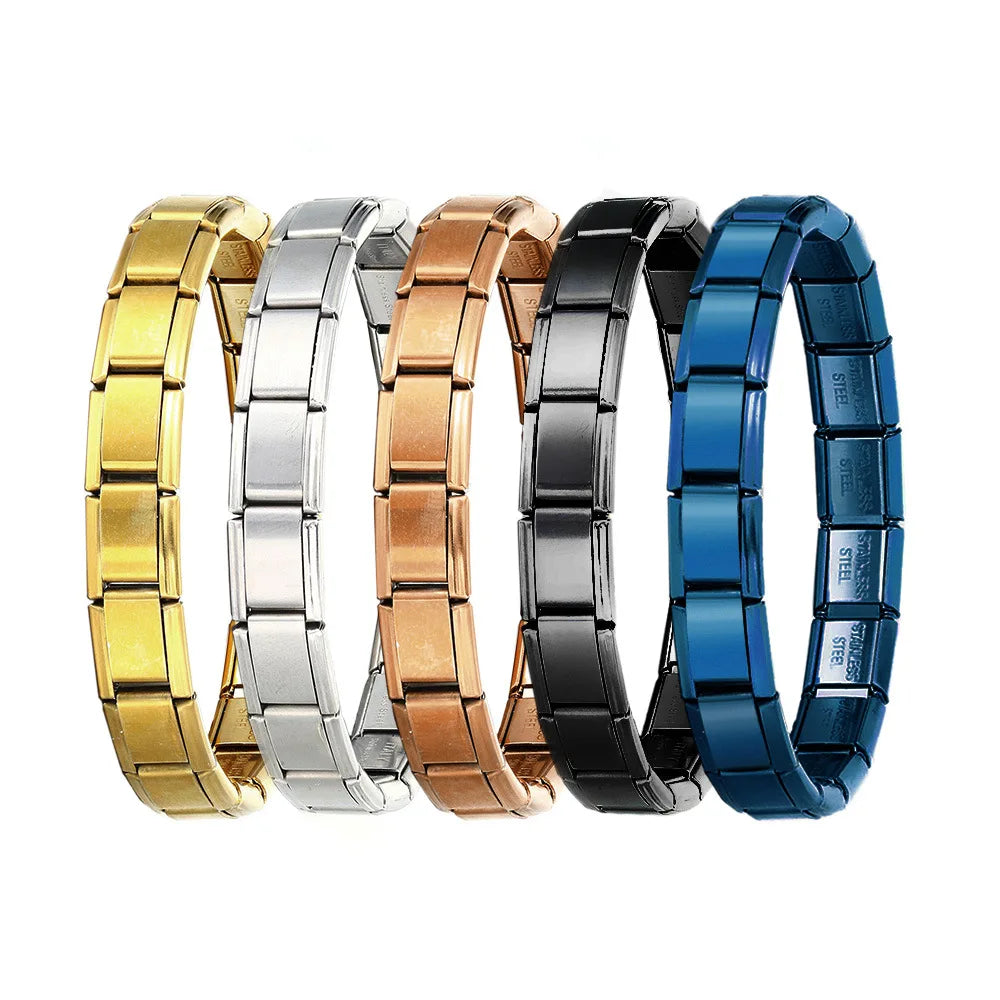 Bracelet Cuff Géométrique en Acier Inoxydable