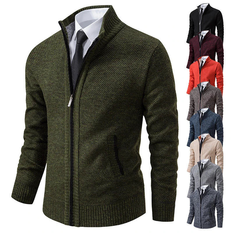 Men's Casual Fleece Sweater Coat