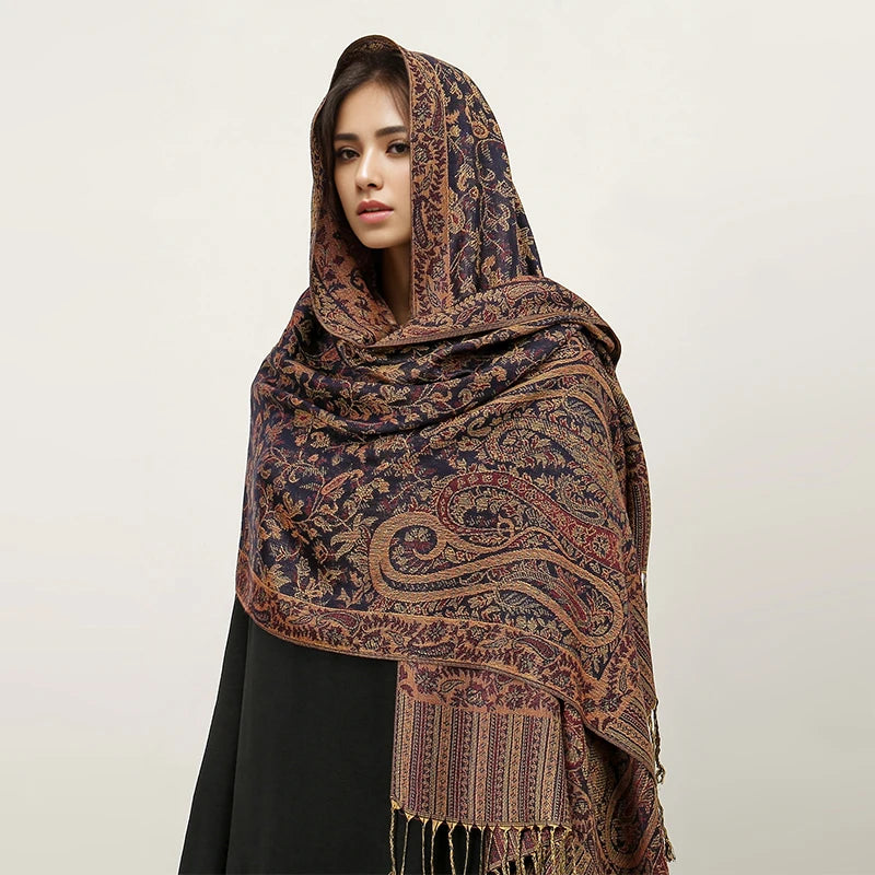 Embroidered Voile Scarf Hijab