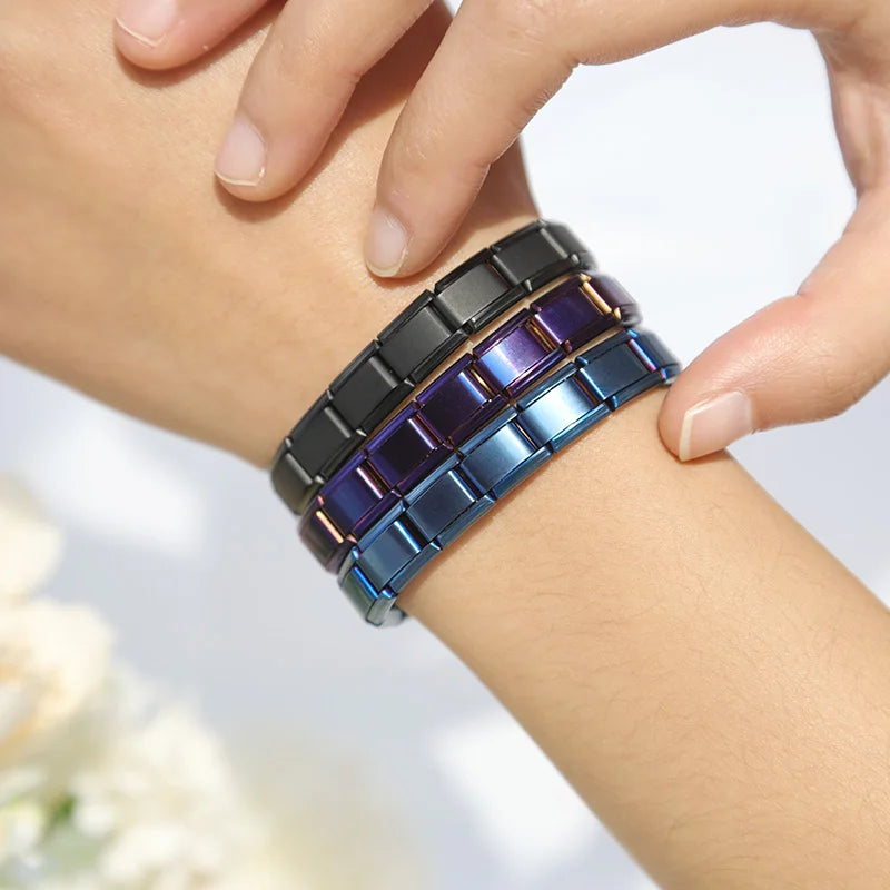 Hapiship Unisex Geometric Hologram Bracelet