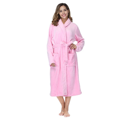 Peignoir Long en Flanelle d'Hiver