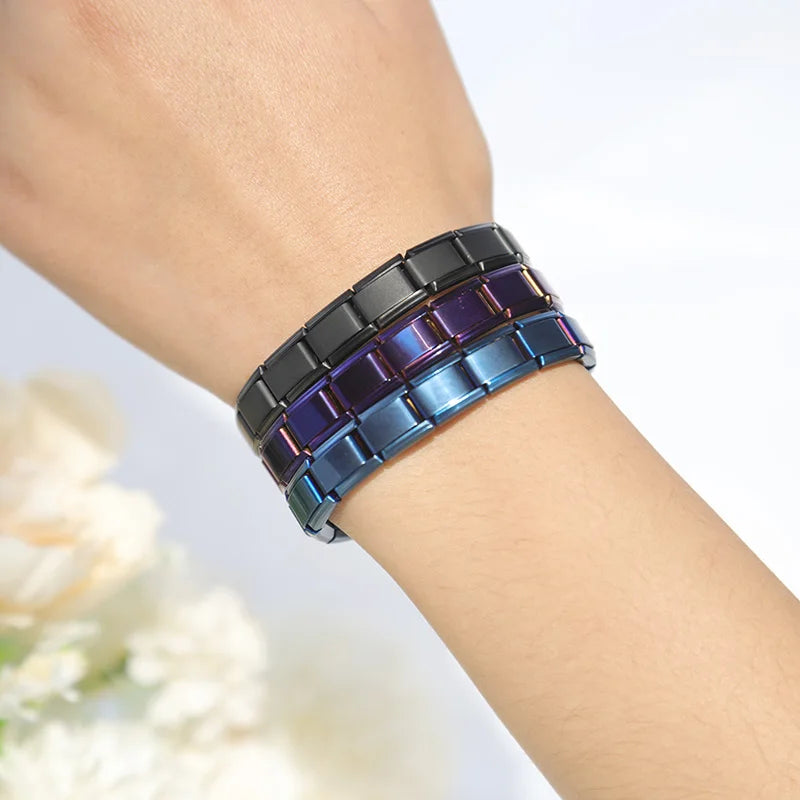 Hapiship Unisex Geometric Hologram Bracelet