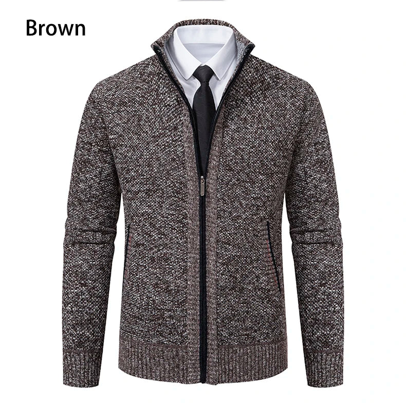 Men's Casual Fleece Sweater Coat