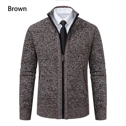 Men's Casual Fleece Sweater Coat