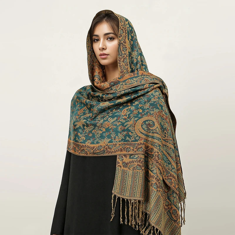 Embroidered Voile Scarf Hijab