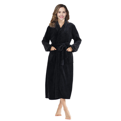 Peignoir Long en Flanelle d'Hiver