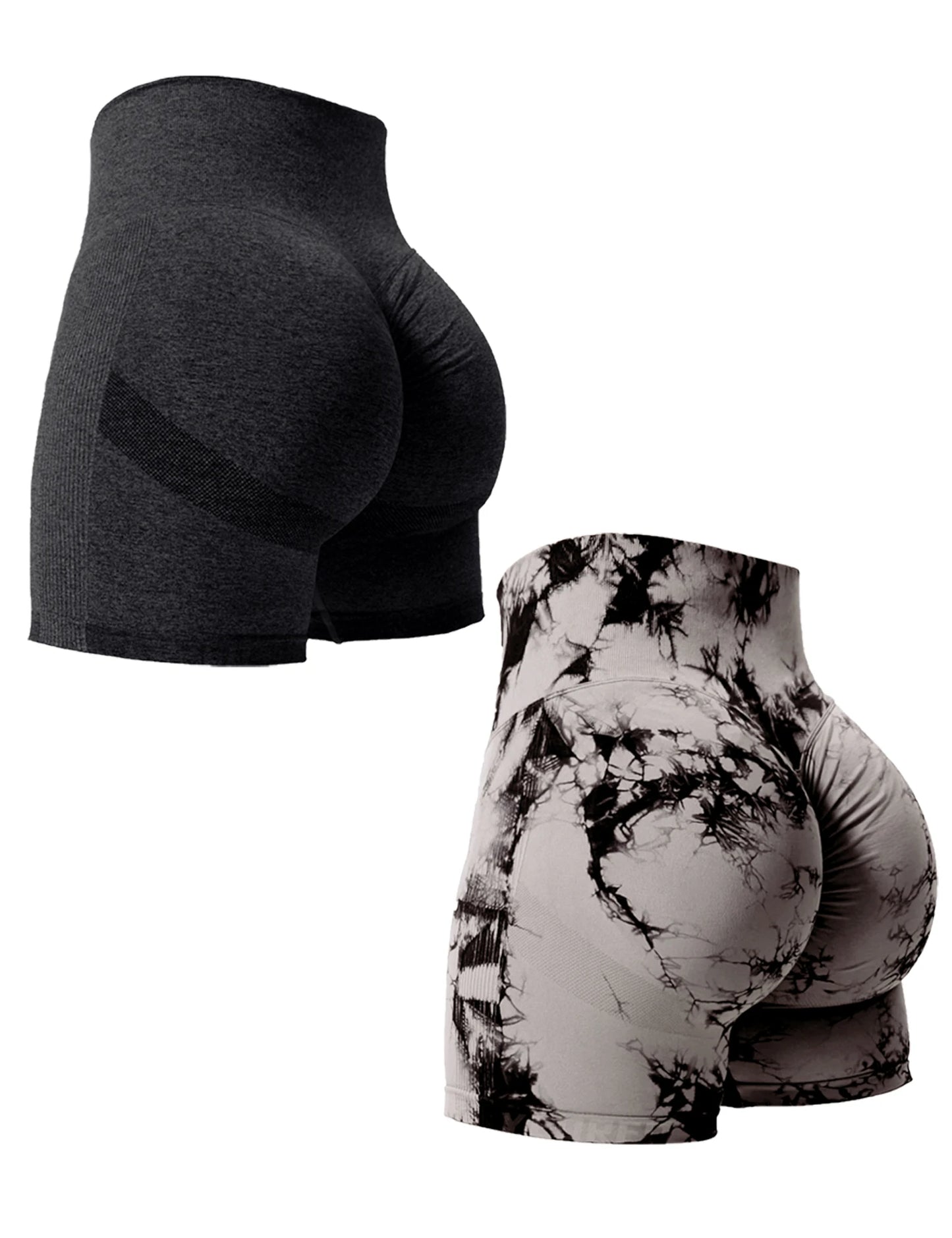 Short Tie-Dye Taille Haute Casual- 2 pièces