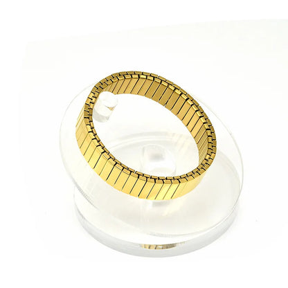 Bracelet Cuff Géométrique en Acier Inoxydable