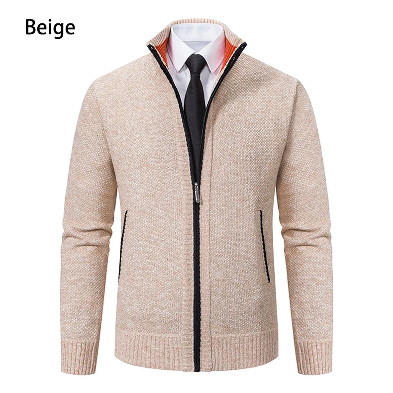 Men's Casual Fleece Sweater Coat