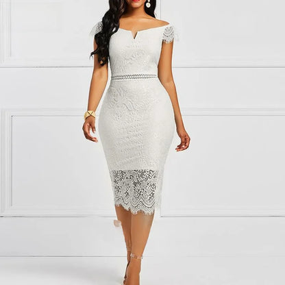 Robe Midi V-Neck Slim Fit