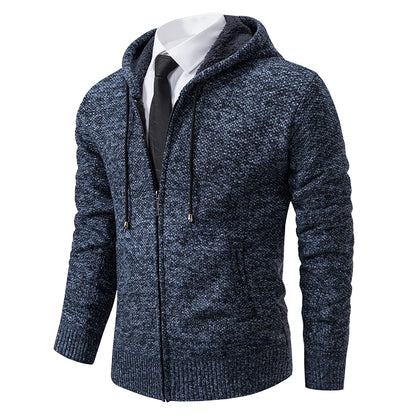 Men's Casual Fleece Sweater Coat